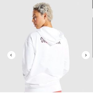 Gymshark Slice Graphic Hoodie - White